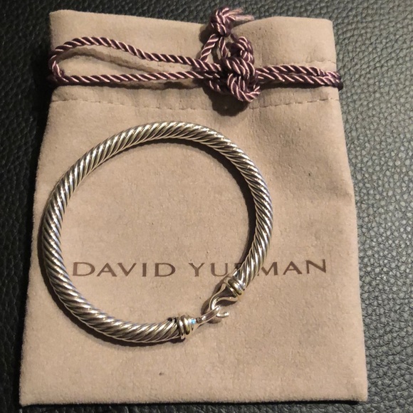 David Yurman Jewelry - DY Sterling Silver buckle bracelet 5 mm medium